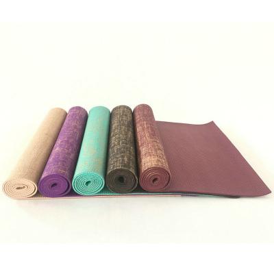 China Hot Selling Yoga Pilates Exercise PVC pilates fitness yoga mat with cusom logo printing eco-friendly exercise yoga mat for sale