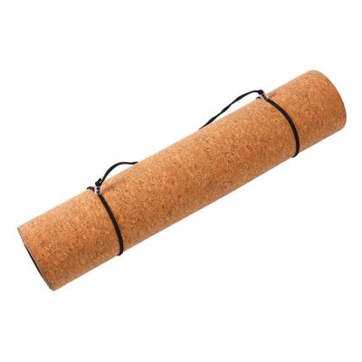 China Yoga Exercise Non Slip Wholesale Custom Printed Yoga Mats No Smell Natural Rubber Cork Yoga Mat With Strap for sale