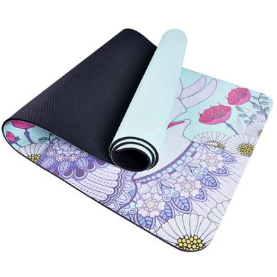 China Hotsale Brand Logo Screen Printing Eco Friendly Non-Slip Suede Yoga Mat Custom Made for sale