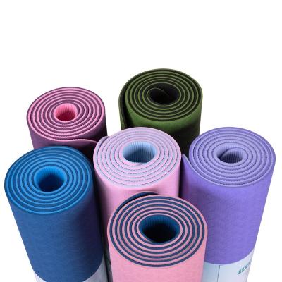 China Durable hot sale 6mm custom logo design best anti-slip fitness pilates band yoga printed mats for sale