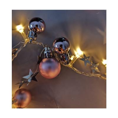 China Fashion Style Decorative Led Plastic Christmas Ball String Light 2cm for sale