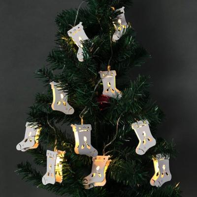 China String Lights Christmas White Qty Lamp Sock Led Power Soft Battery With White Christmas Shock for sale