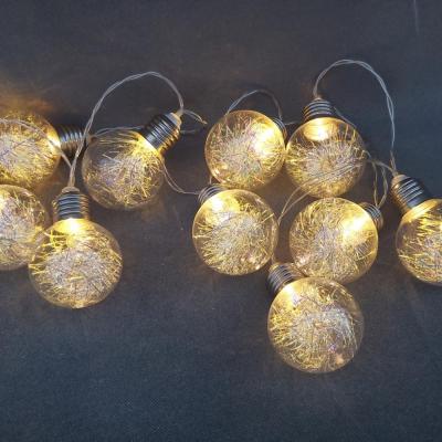 China LED String Light LED Colored Decorative Christmas String Ball Flashing Lights for sale