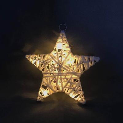 China Iron& 10L Plastic Warm White Artificial Luminous Hanging Star Lights Christmas Decoration Light Party Supplies for sale