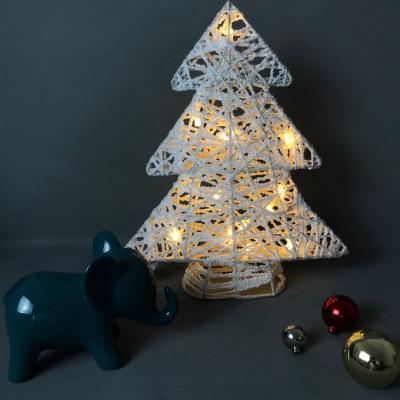 China 2020 newcomers indoor ornament of LED iron wire frame foam article Christmas tree light decoration for sale