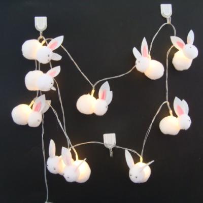 China String Lights Home Decoration Easter Felt Bunny LED String Light For Kids Room for sale