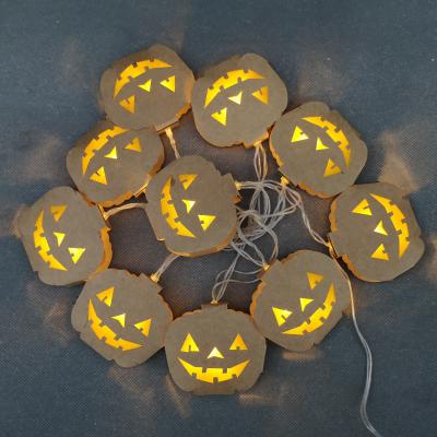 China Europe 1.75M Battery Operated LED Pumpkin Shaped String Lights For Halloween Holiday Decorative for sale