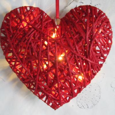 China Modern Paper Line Heart Shape LED String Light For Valentine Gift Decoration for sale