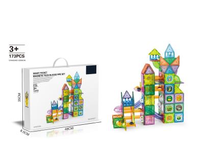 China 3D Construction Toy Kids Magnetic Tile Plastic Building Blocks Building Set for sale