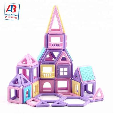 China 94pcs Building Toy Castle Tiles Building Blocks Plastic Magnetic Educational Toys For Children for sale