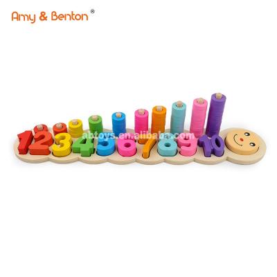 China Construction Toy Wooden Educational Toys Counting Board 2 In 1 Board Digital Brain Toys Parent-Child Games for sale