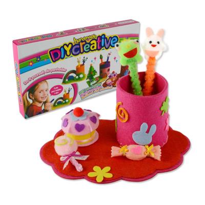 China DIY Pen Holder Plastic Kids Educational Handmade Craft Toys For Wholesale for sale