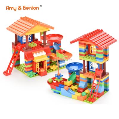 China Plastic Building Toy 2020 Track Blocks Building Set Slide Building Balls Rolling Track Toy for sale