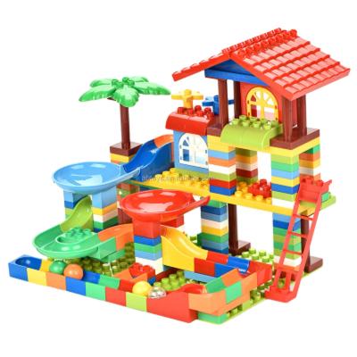 China Plastic Building Blocks Toy 178pcs Maze Balls Rolling Track Building Toy for sale