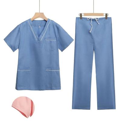 China Directly Design Your Own Custom Scrubs Scrubs Uniforms With V-Neck Nurse Uniforms Scrubs Sets for sale