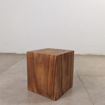 China Old Furniture Simple Modern Classic Wood Modern Shape Decorative Stool And Small Table for sale