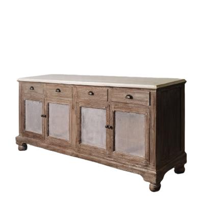 China Hot Selling Reclaimed Wood Furniture Reclaimed Elm Wood Furniture Antiqued Rustic Farmhouse Closet Storage Cabinet for sale