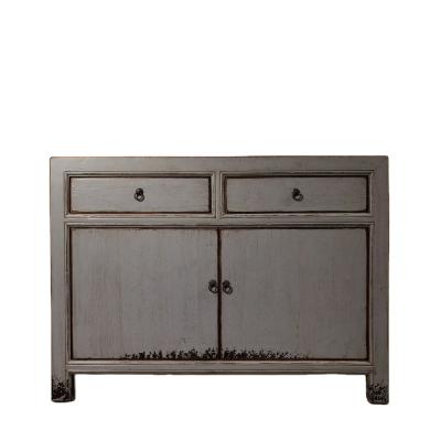 China (Other) Pine Wood Drawers Antique Vintage Color Adjustable Reclaimed Painting Living Room Cabinet for sale