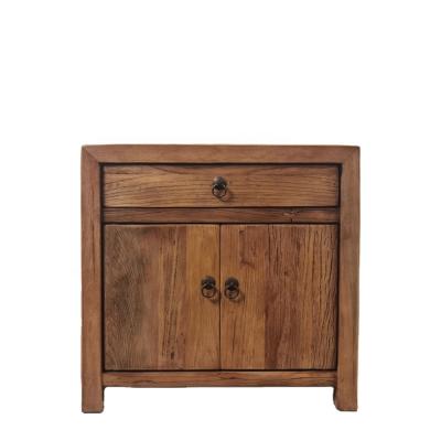 China Wood Reclaimed Furniture Reclaimed Elm Wood Furniture End Table Bedroom Night Stand Farmhouse Style for sale