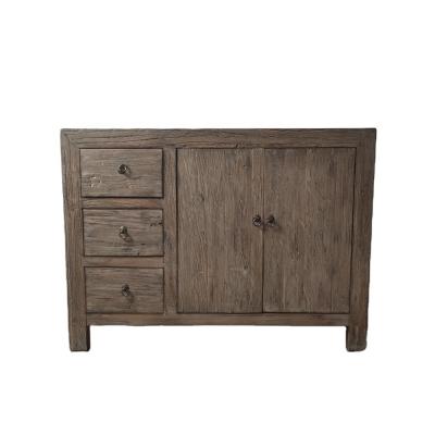 China Reclaimed wood furniture stunning finish wabi sabi sabi shabby chic distinctive versatile distressed gray cupboard for sale