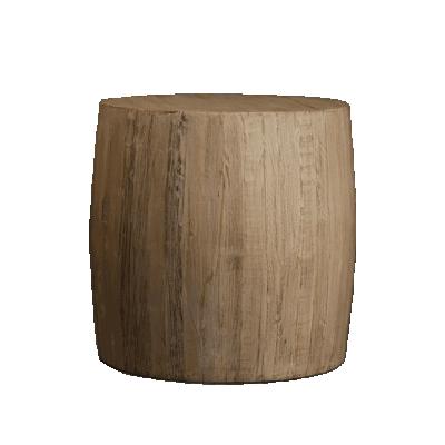 China Old Reclaimed Style Home Furniture Living Room Wood Rustic Antique Round Repurposed Old Elm Solid Wood Stool For Homestay for sale