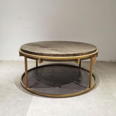 China Modern industrial Iron Metal Tea table designer furniture old elm solid wood coffee table for living room for sale