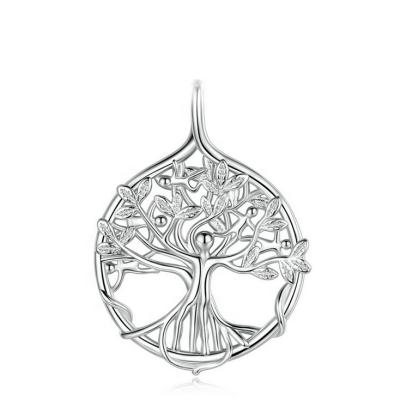 China Nickel Free 925 Sterling Silver Rhodium Plated Women Family Tree Of Life Necklace Pendant for sale