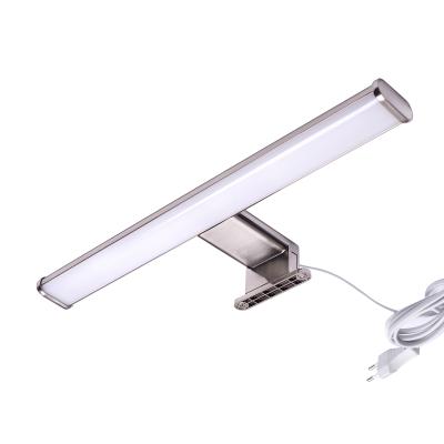 China Modern Waterproof IP44 Clip Makeup Mirror Glass Holder Customized Front Light For Bathroom for sale