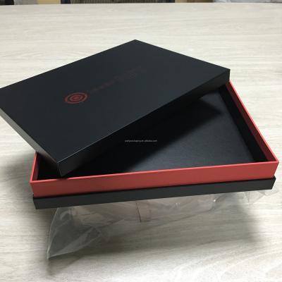 China Recycled Materials Custom Logo Luxury Cardboard Paper Packaging black Removable Lid Rigid Gift Boxes With Neck for sale