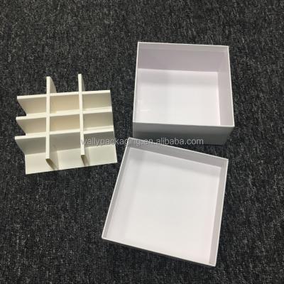 China Recycled Materials plain white luxury custom logo chocolate Packaging Sets candy chocolate Box with paper card dividers for sale