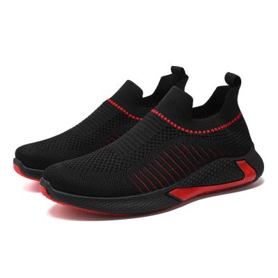 China Fashion Trend New Arrival Runner Fashion Leisure Soft Bottom Breathable Sneakers Fly Woven Mens Sports Shoes for sale