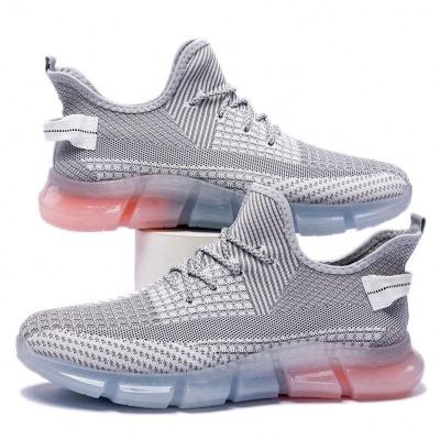 China Fashion Trend Summer Knitting Mesh Woven Men Shoes Cushion Jelly Bottom Men Shoes Driving Woven Sports Shoes for sale