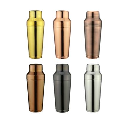 China Sustainable 700ml Stainless Steel Shaker Bottle Copper / Gold / Black Plated for sale