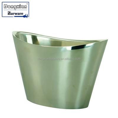 China Wine and Champagne Ice Viable Double Wall Ice Bucket - Light and Strong Aluminum for sale