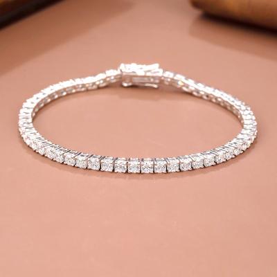 China High Quality Tennis Chain AAA Diamond 18K Gold Full Tennis Chain Iced Out Hiphop Jewelry Diamond Men Bracelet for sale