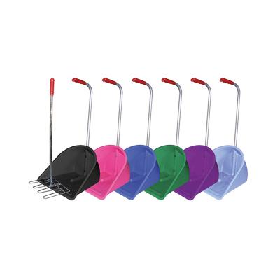 China PP Equestrian Stable Mate With Rake Horse Equipment Plastic Fertilizer Scoop Customizable Colors for sale