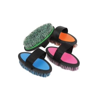 China PP+TPE WHOLESALE GROOMG HORSE HAIR PET EASYGRIP BODY CLEANING BRUSH LARGE for sale