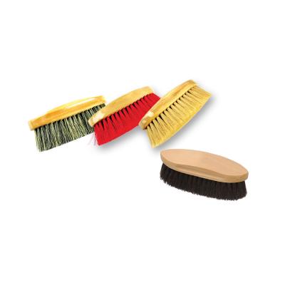 China Wholesale Heavy Sleek Wooden Bristle Horse Hair WOOD+Nature Deck Grooming Brush Nature Cleaning Bristle for sale