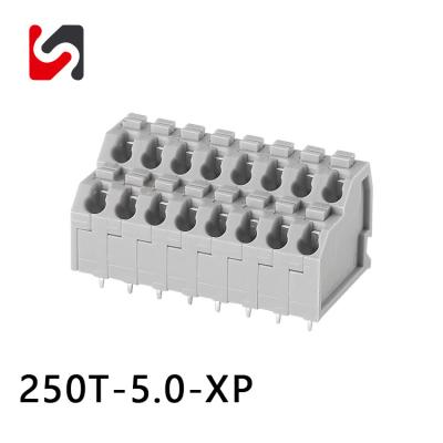 China 250T-5.0 5.0mm Pitch Phoenix Spring Terminal Block Connector For Pcb Board for sale