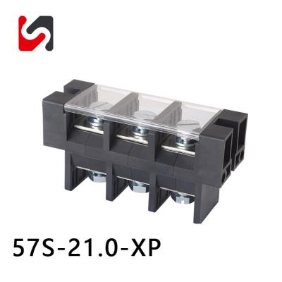 China 115A  600V 21.0mm Pitch Double Row Terminal Block 2P-24P Poles High Current for sale