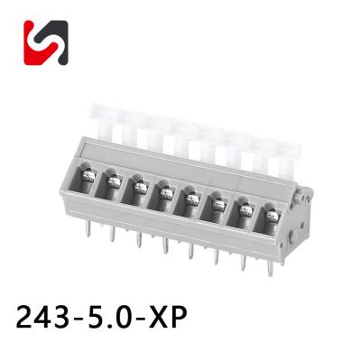 China SHANYE BRAND 243-5.0 5.0mm pitch phoenix terminal strip 3 way electrical connector block for pcb for sale