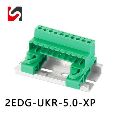 China 5.0mm Pitch Phoenix Pluggable 300V Recommend Din Rail Terminal Blocks for sale