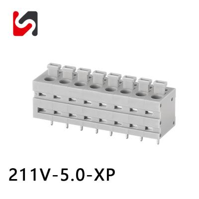 China 10A 300V 5.0mm Pitch Phoenix Replace Spring PCB Terminal Block Connector for sale