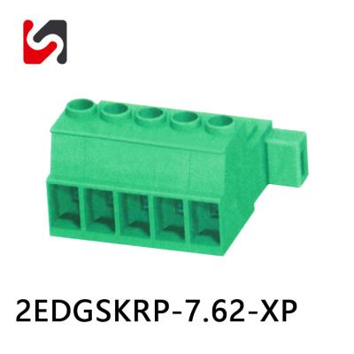 China 2EDGSKRP-7.62 300V Promotion 7.62mm 2p-24p Pluggable Terminal Block Male Female for sale