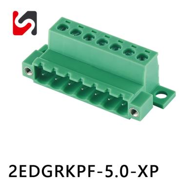 China 2EDGRKPF-5.0 5.0mm Pitch Pluggable Terminal Block Female Wire To Wire Manufacturer for sale