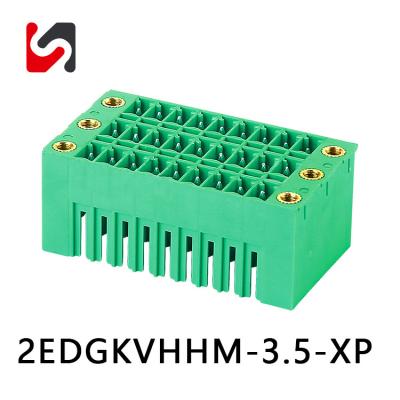 China KF2EDGKVHHM-3.5 300V  Double Row Pcb Board Screw Terminals Male Female With Flang for sale