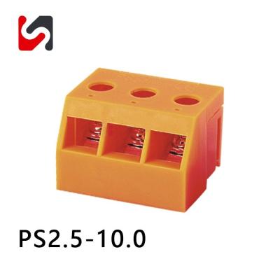 China 10.0mm Pitch 300V Transformer Terminal Connector Spring Type Terminal Block for sale