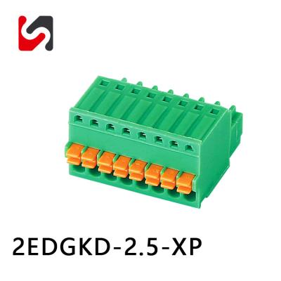 China 2EDGKD-2.5 300V 2.5mm Pitch 4p Plug In Terminal Block For Pcb for sale