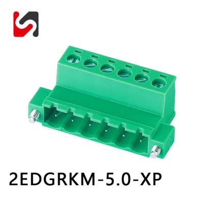 China 2EDGRKM-5.0 5.0mm Pitch Pcb Connector Plug In Terminal Blocks Male Female for sale