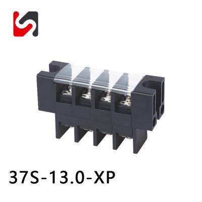 China 13.0mm Pitch 300V Barrier Terminal Block Connector With Cover for sale